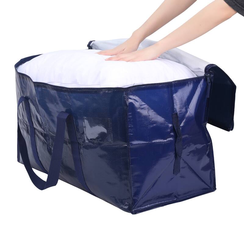 4 Packs Clothes Storage,Foldable Storage Bags,Moving Bags for Comforters,Closet Organizers and Storage with Handles 27*14*15in