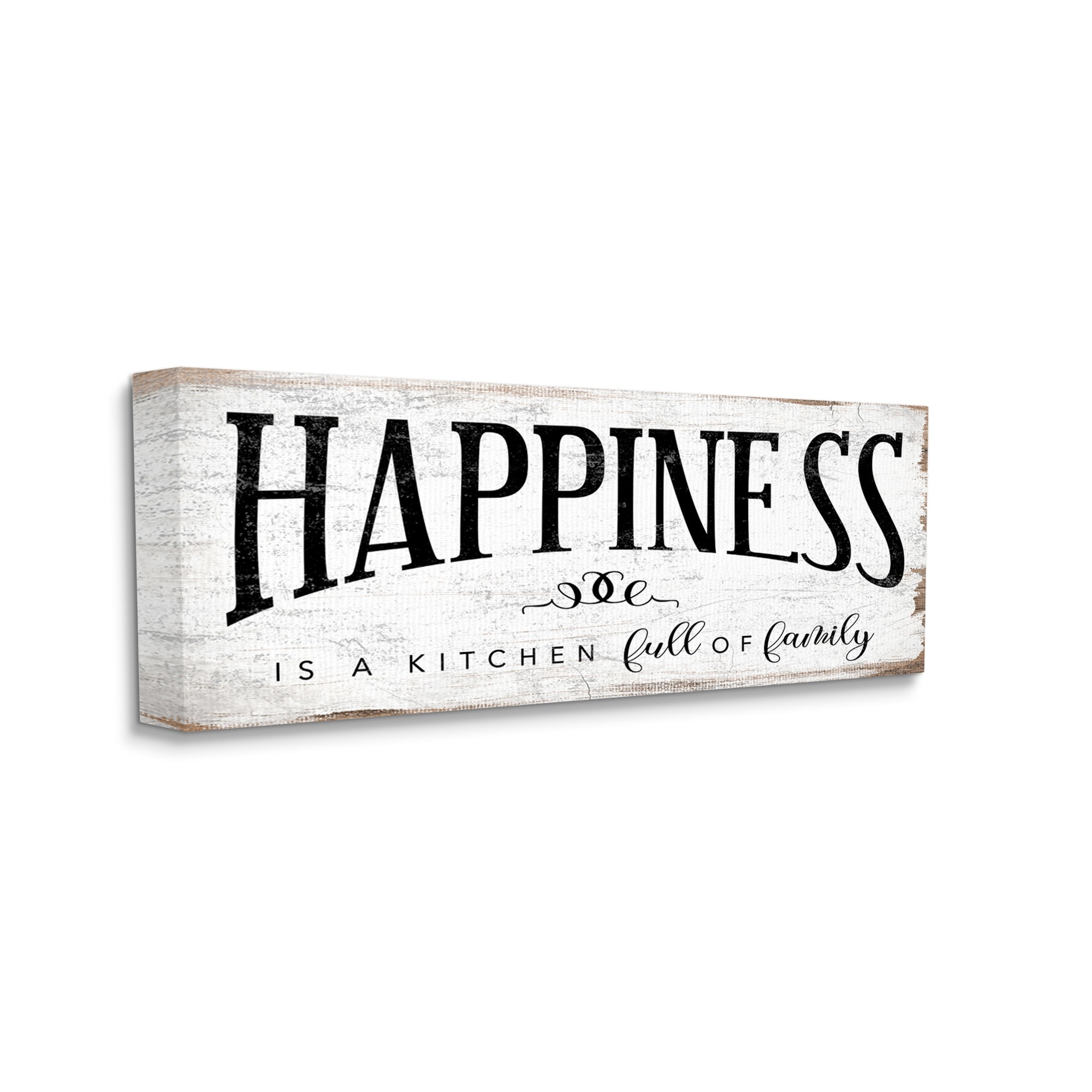 Happiness = Kitchen Full of Family Rustic Wall Sign
