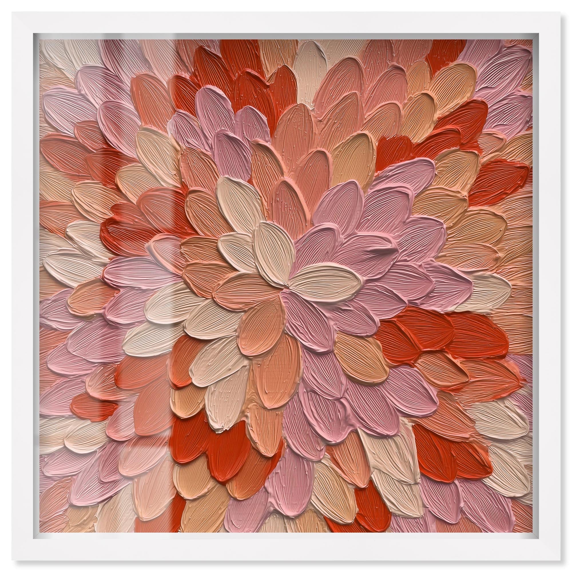 Shades of Rose Flower Wall Art Shadowbox Print by Art Remedy