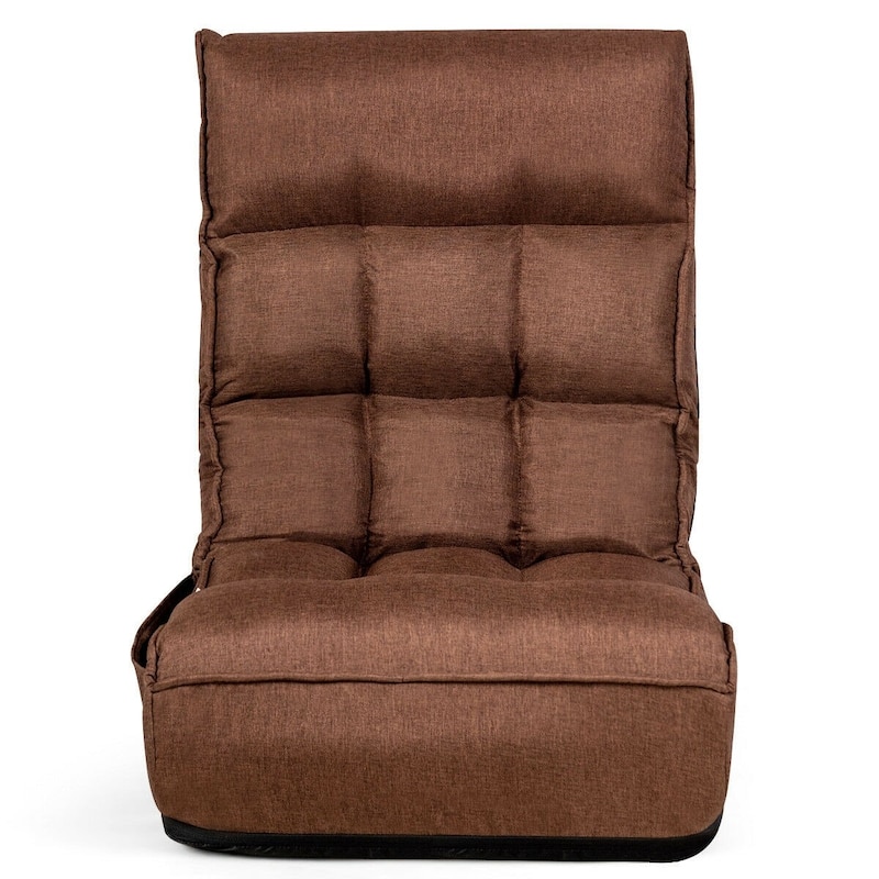 4-Position Adjustable Floor Chair Folding Lazy Sofa - 24" x 26" x 31" (L x W x H)