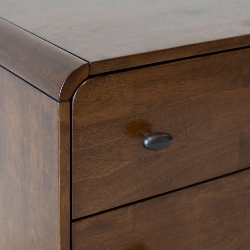 Nico Mid Century Modern 6-Drawer Double-Dresser Solid Wood