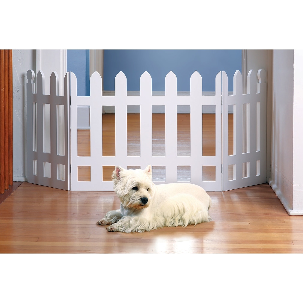 Folding White Picket Pet Gate medium Bed Bath Beyond 32514440