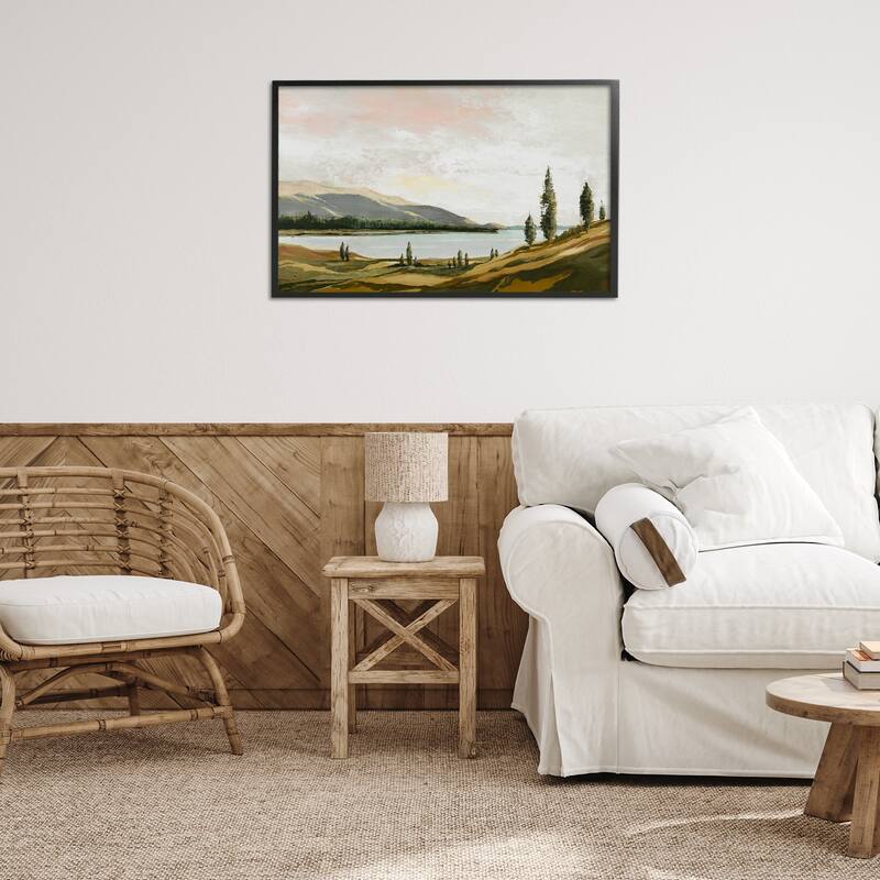 Stupell Calm Scenic Landscape Framed Giclee Art Design By Max Maxx