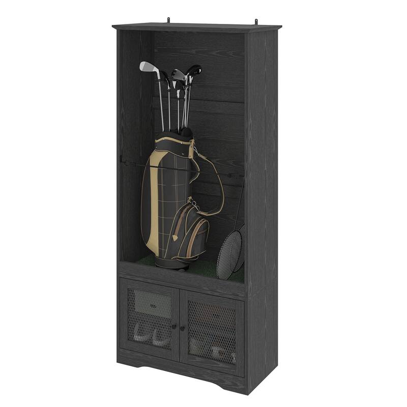 Moasis Golf Bag Organizer for Garage, Wooden Golf Bag Stand Holder, Golf Storage Organizer for Golf Bags