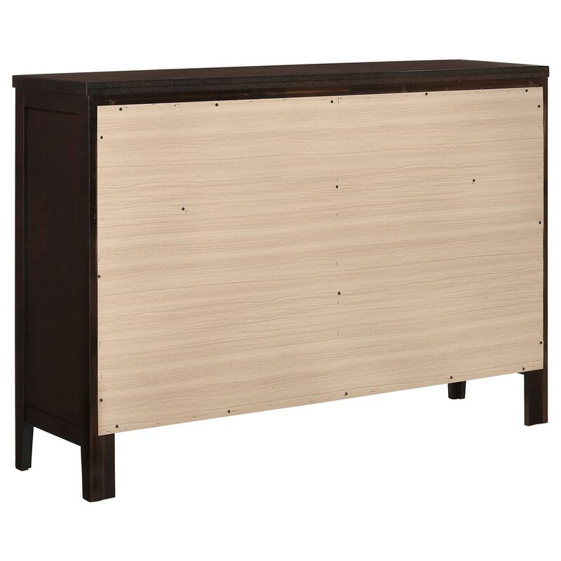 Carlton Contemporary Wood 6-drawer Dresser Cappuccino