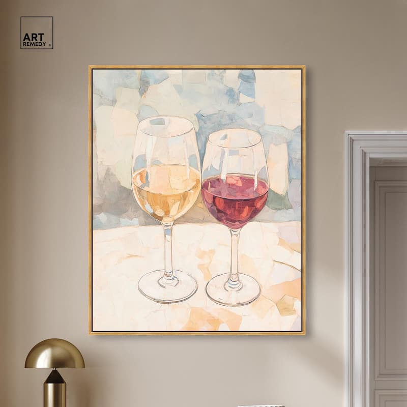 Wine Duo Canvas by Art Remedy
