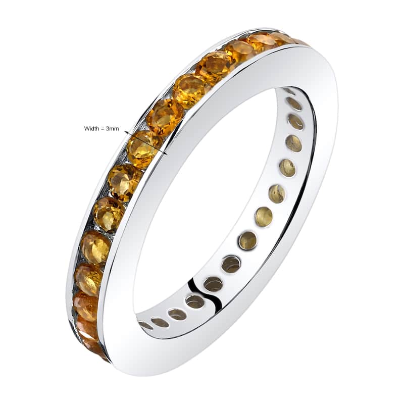 Sterling Silver 1 ct Citrine Birthstone Ring