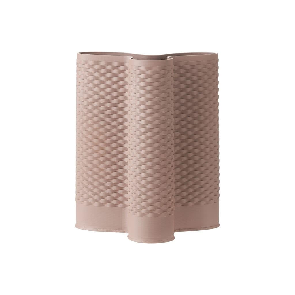 Rattan Style Ceramic Vase - 12"