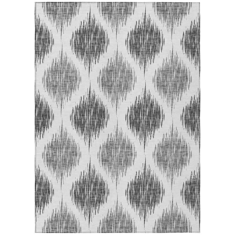 Machine Washable Indoor/ Outdoor Chantille Geo Contemporary Rug