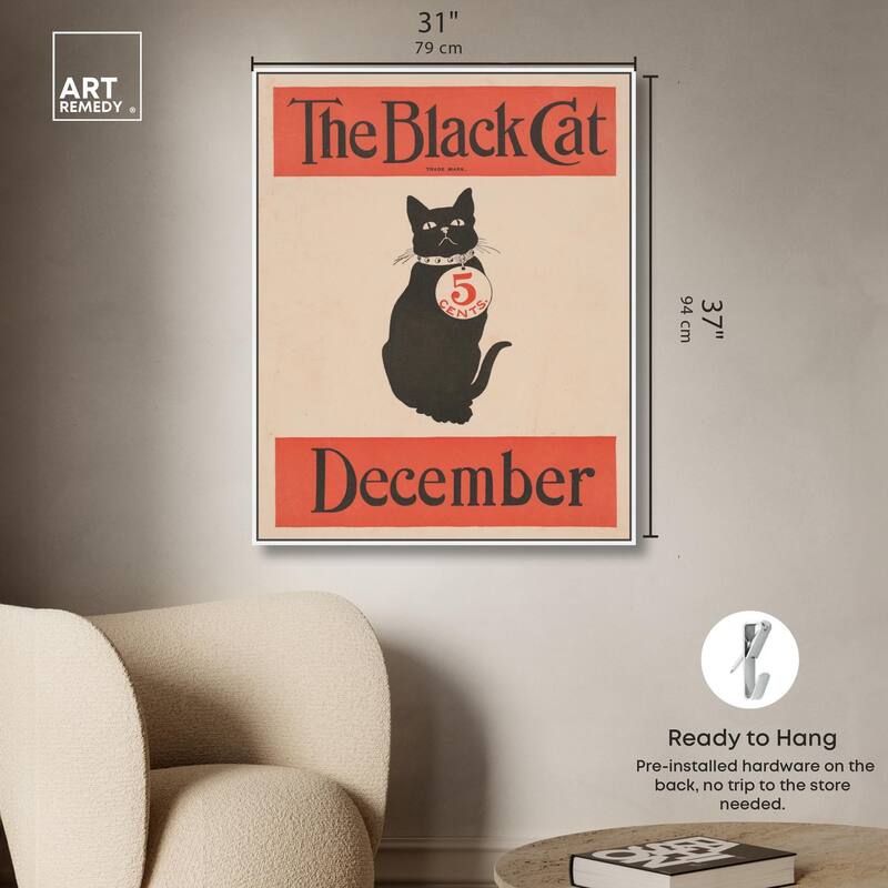 The Black Cat December 1890 Canvas by Art Remedy