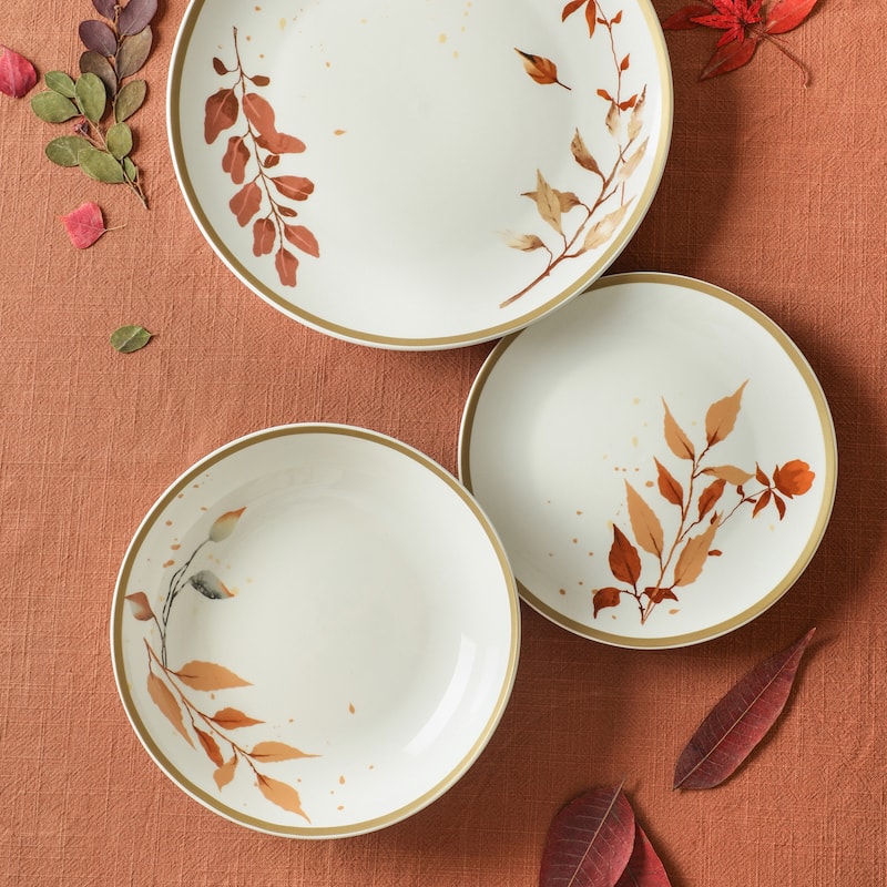 Stone Lain Maple Porcelain Dinnerware Set