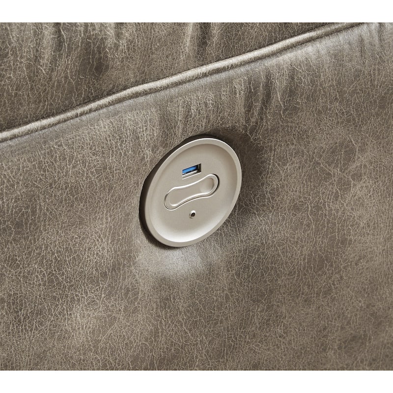 Signature Design by Ashley Ravenel Brown 4-Piece Power Reclining Sectional - 129"W x 93"D x 43"H