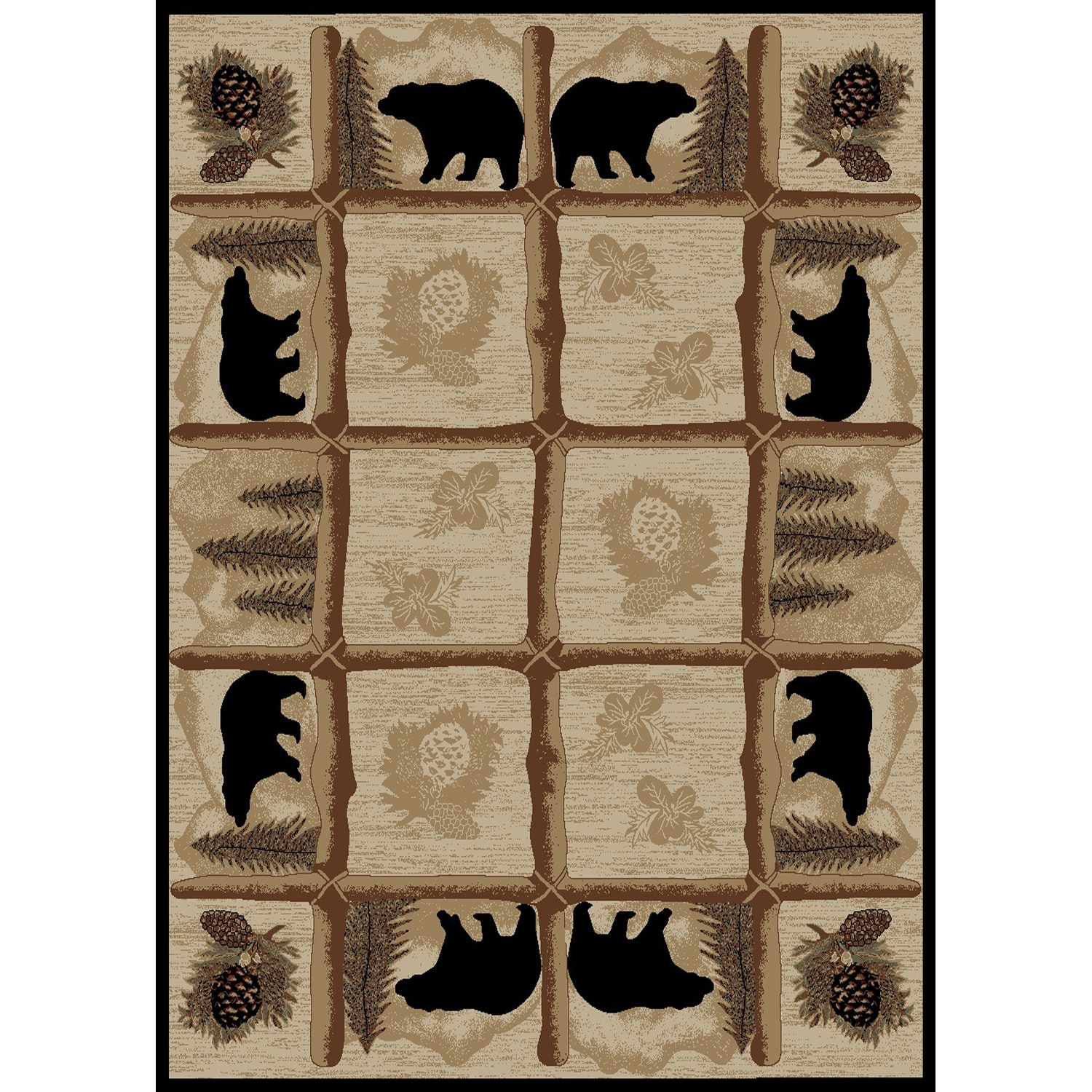 American Destination Toccoa Lodge Bear Area Rug