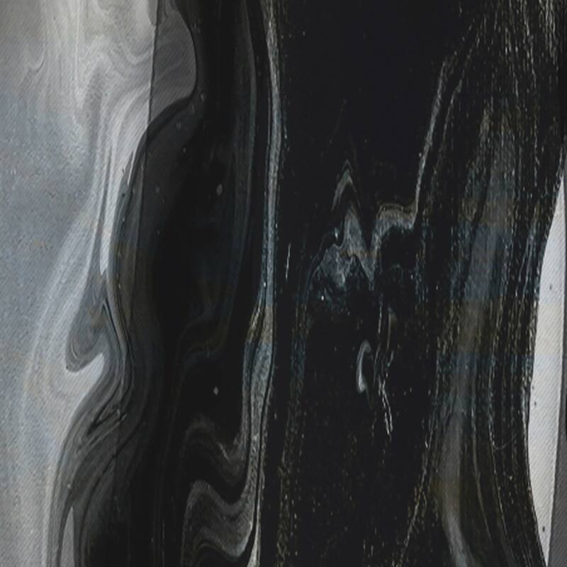 Designart 'White, Grey and White Marble Acrylic IX' Modern Blackout Curtain Single Panel