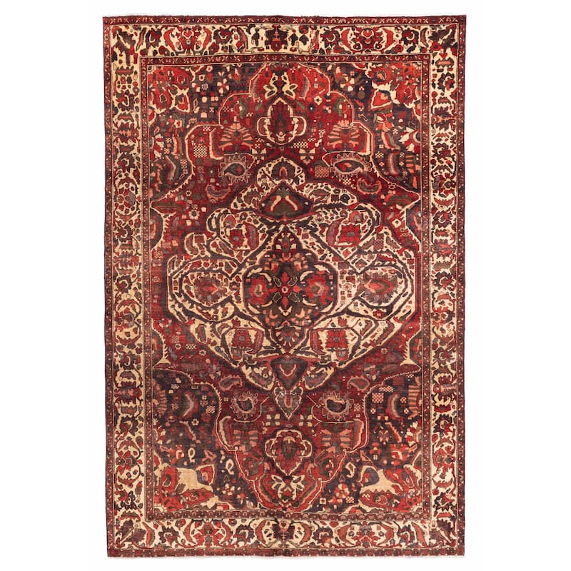 ECARPETGALLERY Hand-knotted Kayseri Vintage Red Wool Rug - 6'10 x 10'2
