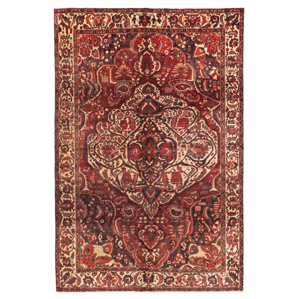 ECARPETGALLERY Hand-knotted Kayseri Vintage Red Wool Rug - 6'10 x 10'2