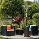 preview thumbnail 2 of 14, Outdoor Patio Propane Heater with Portable Wheels 47,000 BTU 88 inch Standing Gas Outside Heater Brown