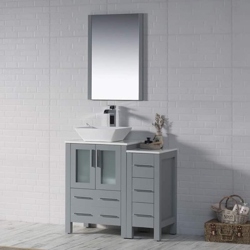 Blossom Sydney 36 Inch Solid Wood Bathroom Vanity with Sink & Cabinet
