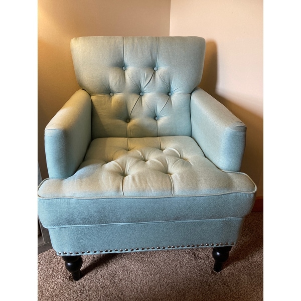 Malone Tufted Back Fabric Club Chair By Christopher Knight Home 28 00 L X 29 50 W X 33 50 H Overstock 20602805