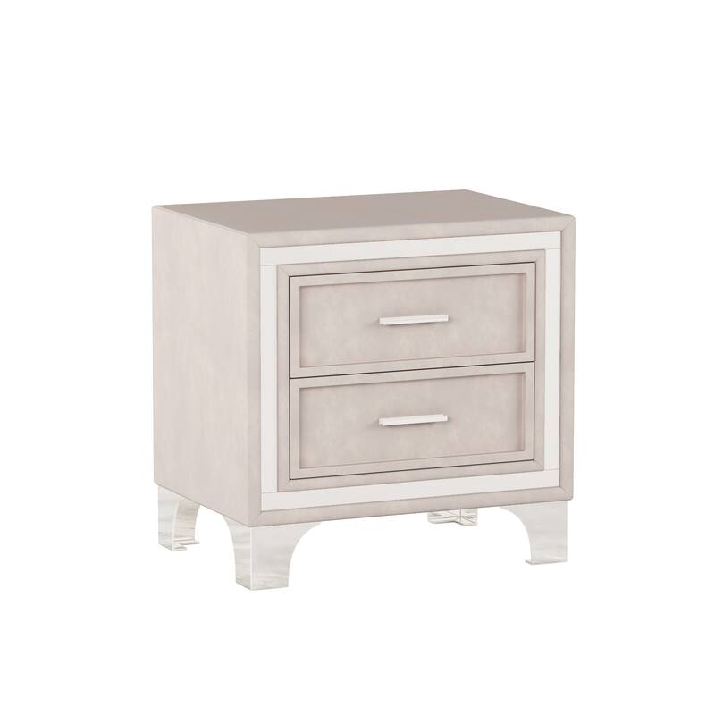 Beige Sofa Side Table Coffee Table Bedroom Bedside Table Nightstand Dresser Lamp Table Storage Cabinet
