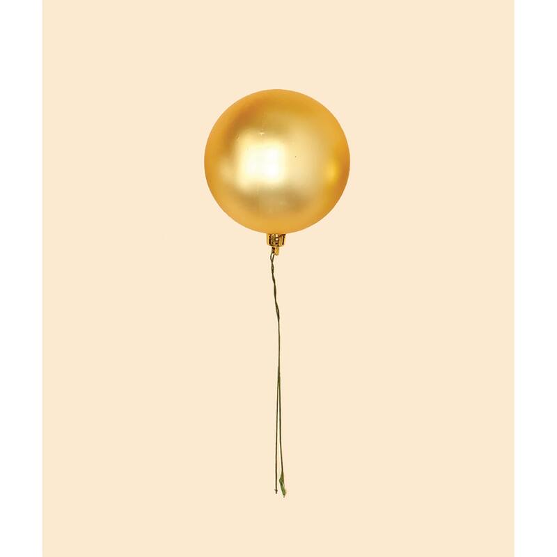 80mm Plastic Ball on Wire Pick, Matte Gold, Set of 12 - Gold - 10