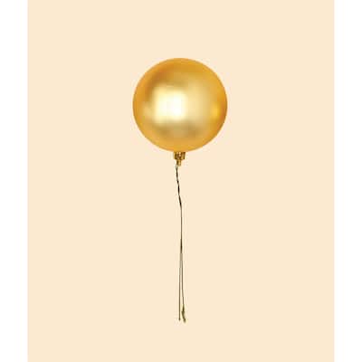 80mm Plastic Ball on Wire Pick, Matte Gold, Set of 12 - Gold - 10