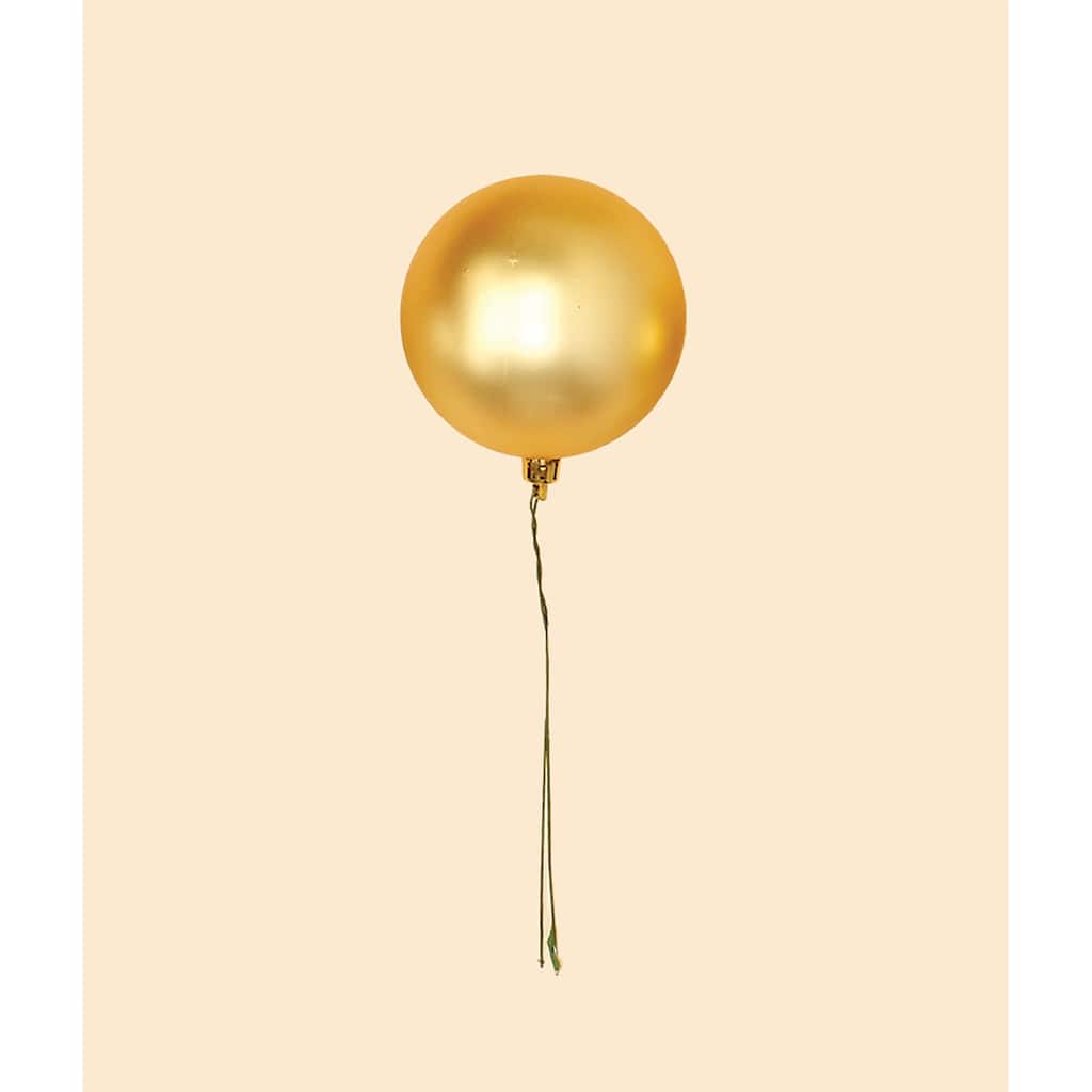 80mm Plastic Ball on Wire Pick, Matte Gold, Set of 12 - Gold - 10