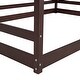 preview thumbnail 20 of 38, Semi-Enclosed House Bed for Kids, Full Size Floor Bed with Roof, Playhouse Design, Solid Pine Wood Frame, No Slats