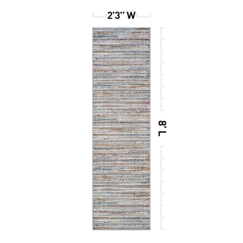 Multi-Tonal Area Rug for Living Room, Entryway, or Playroom - Easy to Clean and Family Friendly