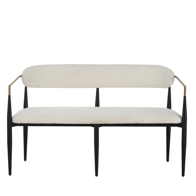 Christopher Knight Home - Elias Modern Metal Loveseat Settee with Elegant Upholstered Seating