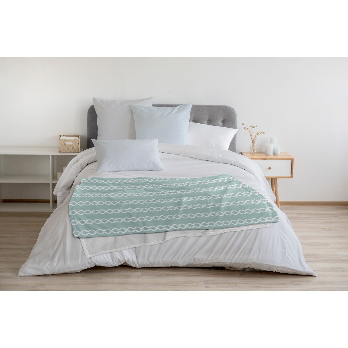 Geometric fleece blanket store
