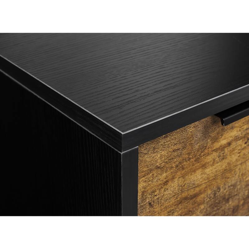 Wooden 2 Drawers Nightstand