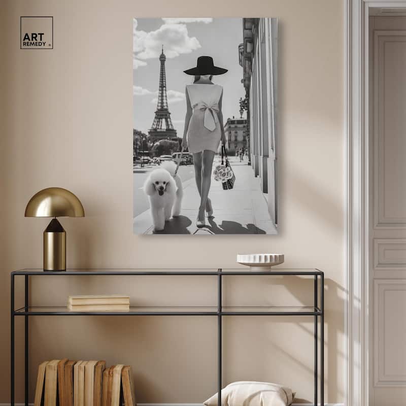 Poodle Paris Canvas by Art Remedy, Gallery Wrapped