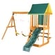 preview thumbnail 8 of 13, 3-in-1 Wooden Outdoor Swing Set