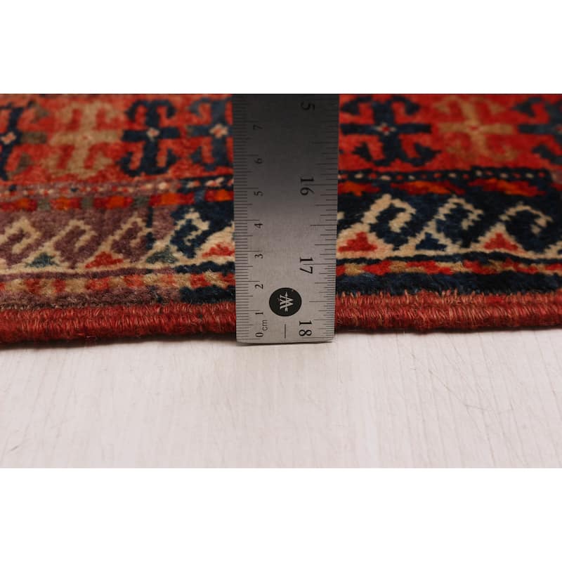 ECARPETGALLERY Hand-knotted Melis Red Wool Rug - 4'8 x 8'2