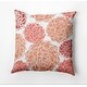preview thumbnail 2 of 14, Olivia Floral Print Outdoor Pillow 18" x 18" - Orange
