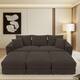 Option Camel-3 Seater with 3 Ottoman