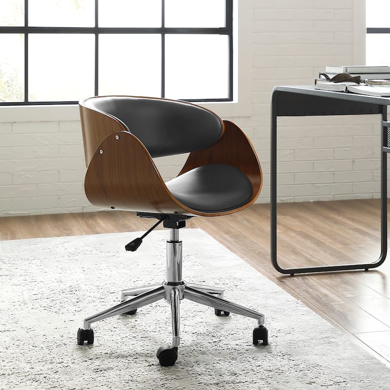 Corvus Mid-century Wood and Metal Adjustable Office Chair
