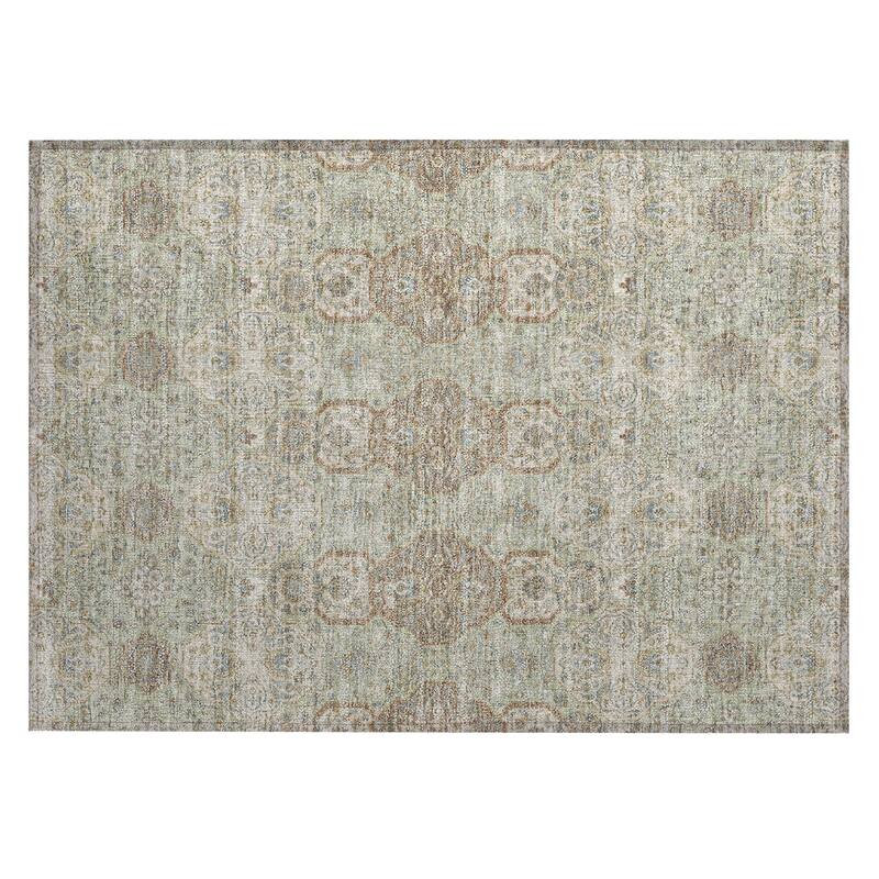 Machine Washable Indoor/ Outdoor Global Budden Chantille Rug