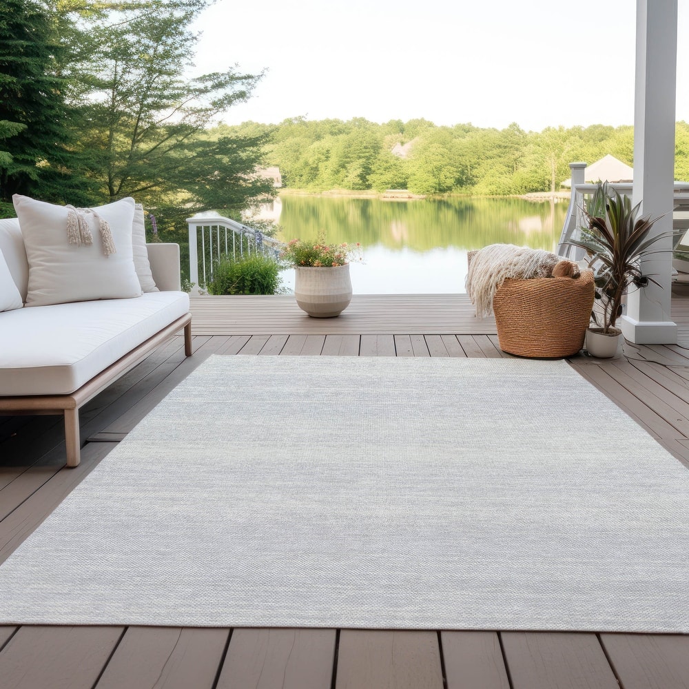 Machine Washable Indoor/ Outdoor Chantille Ombre Stripes Rug