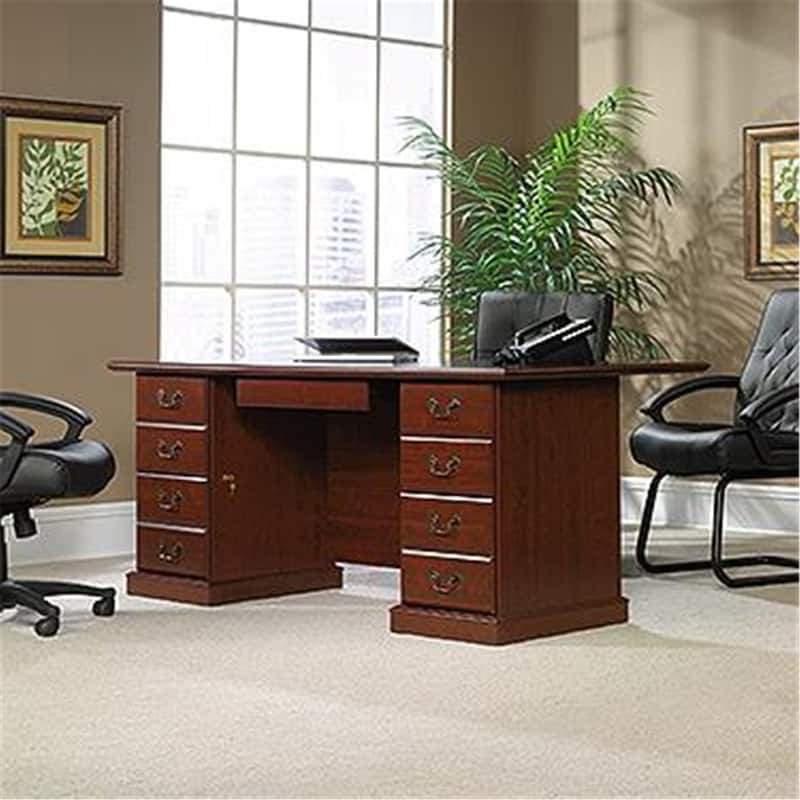 Renaissance Executive Desk - Modern Writing Table with Keyboard Storage - Home Office Desk