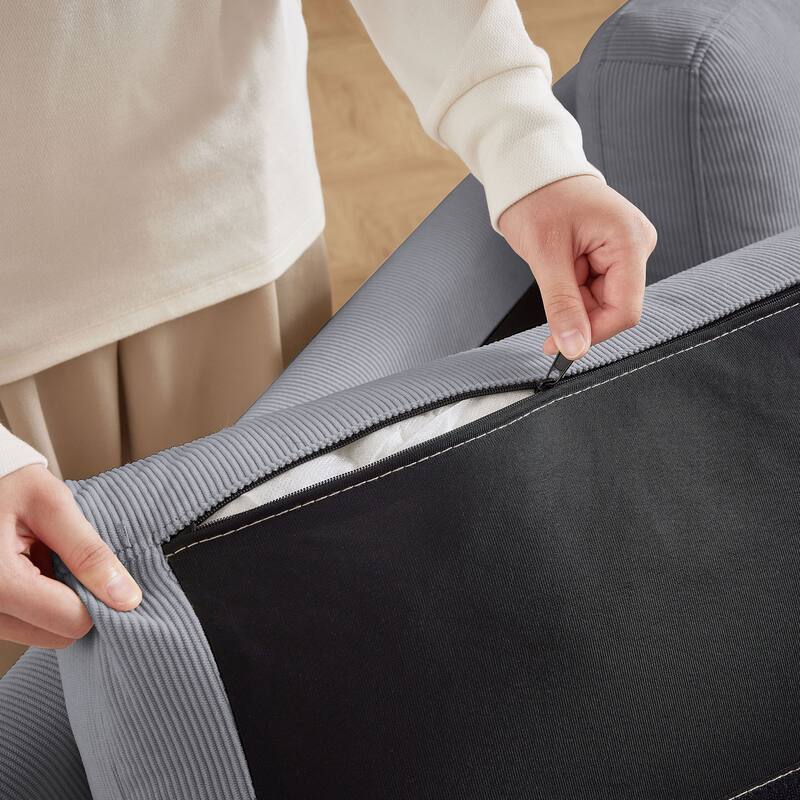 78.94" Pin Striped Fabric Sleeper Sofa