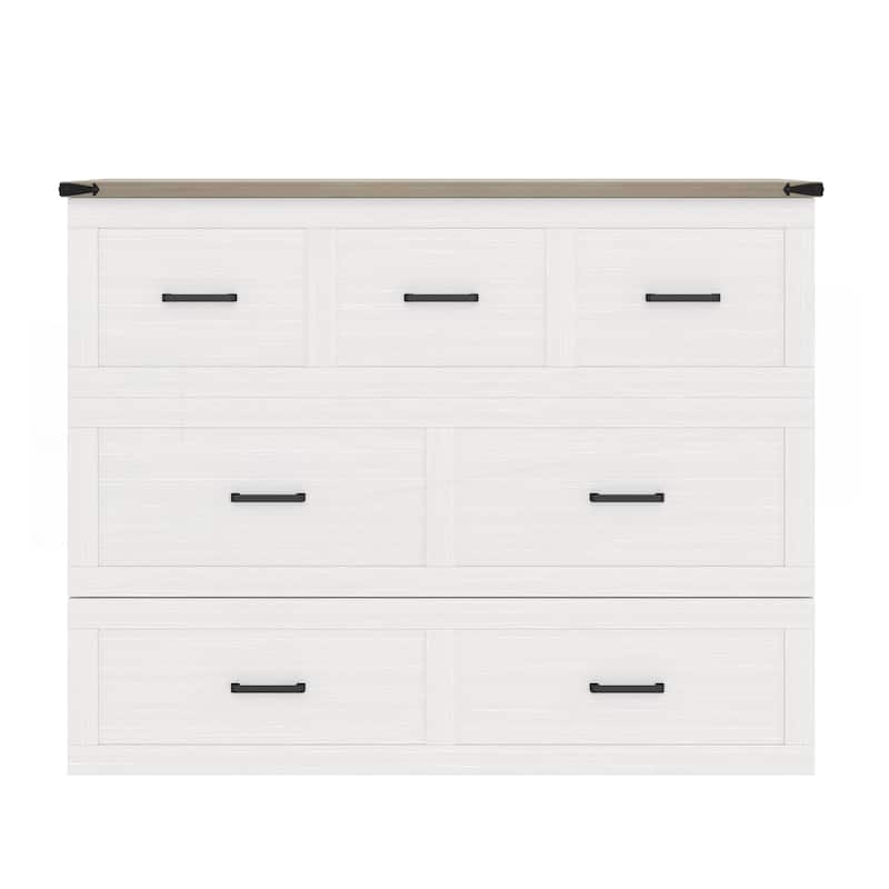 Murphy Bed Cabinet Full Size with Charging Station