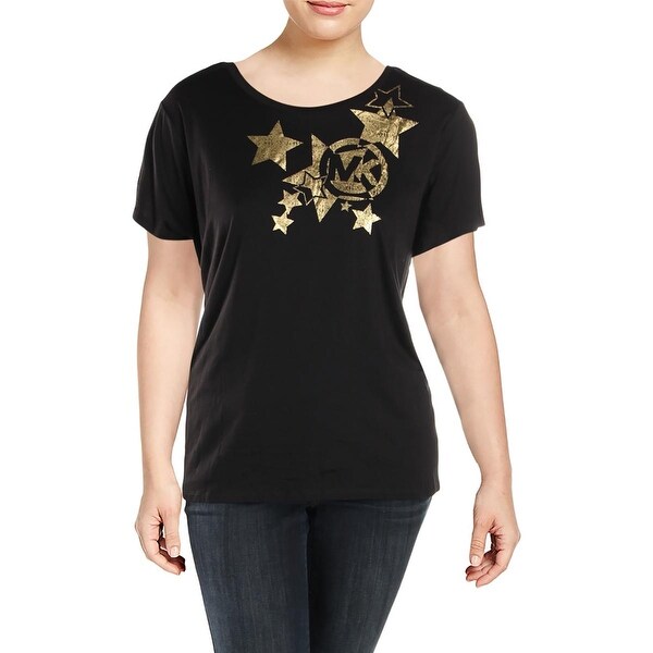 womens michael kors logo t shirt