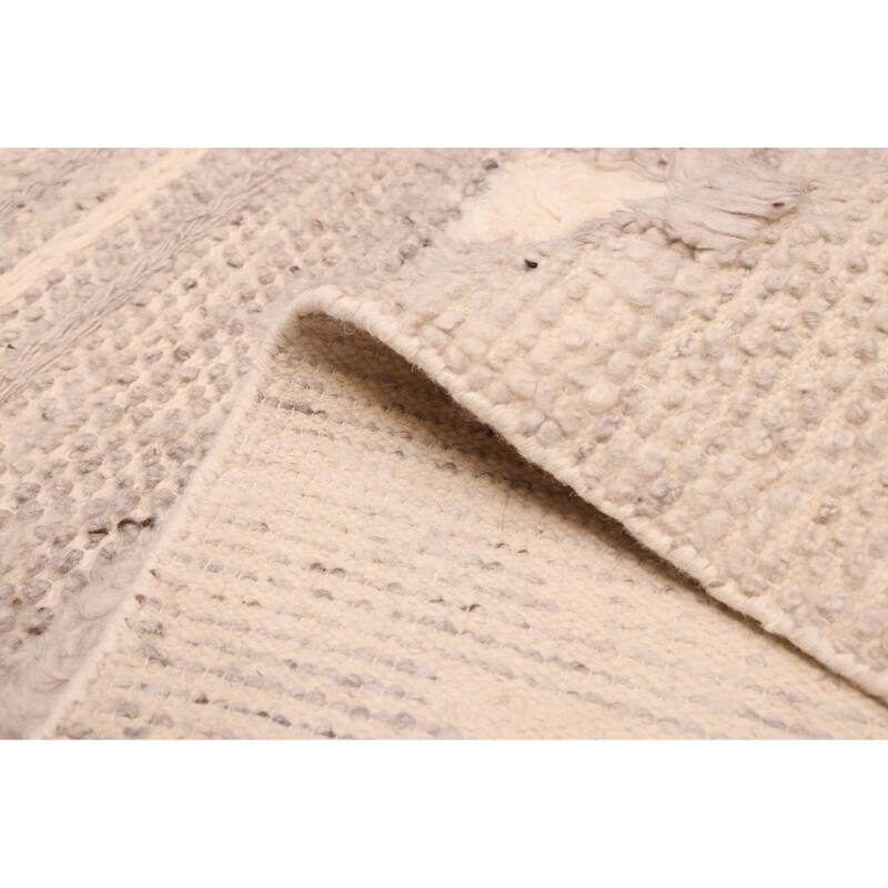 ECARPETGALLERY Hand-knotted Looma Grey Wool Rug - 8'2 x 10'3