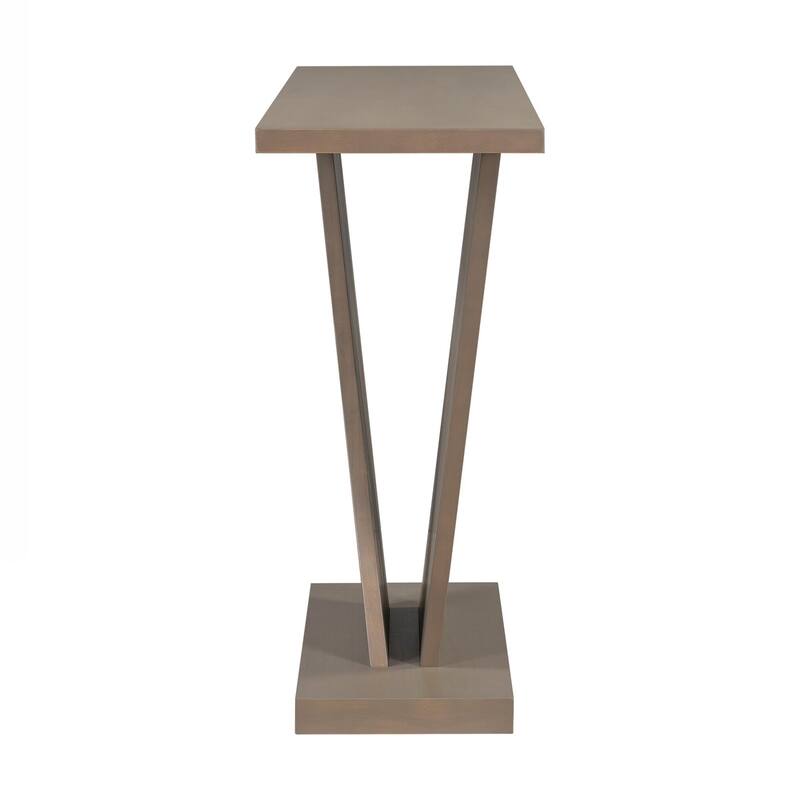 Console Table with Natural Wood Veneer,V-Base Design for Classic Versatility ,Perfect for Displaying Your Favorite Items