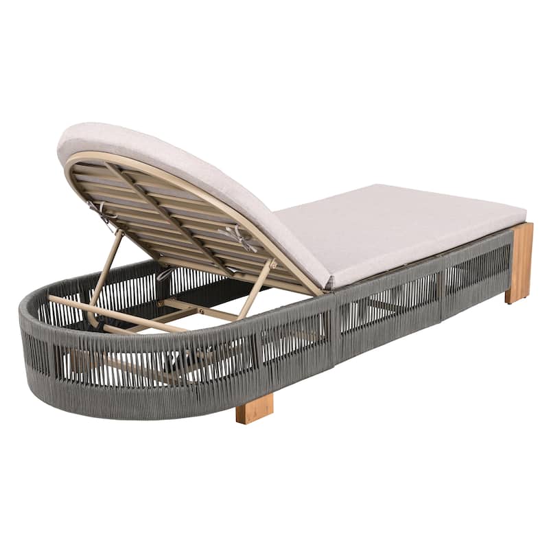 Christopher Knight Home - Delacroix Acacia Wood Outdoor Adjustable Chaise Lounge（No Cushion）