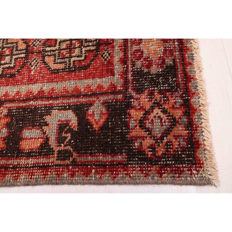 ECARPETGALLERY Hand-knotted Andelz Red Wool Rug - 3'0 x 9'9