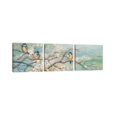 iCanvas "Spring Branch with Birds" by Patricia Pinto 3-Piece Canvas Wall Art Set