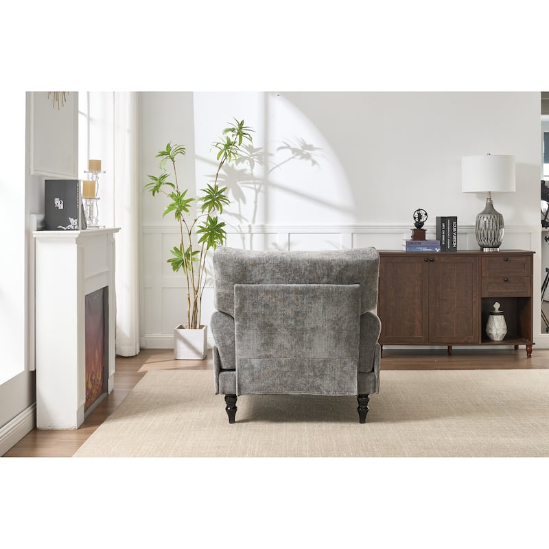 GDFStudio - Marcelline Chaise Lounge Recliner with Solid Wood Frame and Cushion